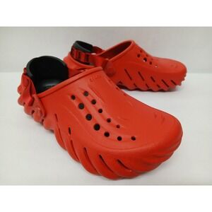 Crocs Men's Echo Clogs 207937 Red Black Sz 6